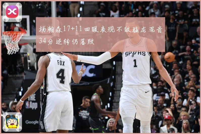 杨瀚森17+11回暖表现不敌猛龙混音34分逆转仍落败